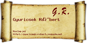 Gyuricsek Róbert névjegykártya