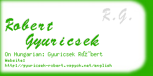 robert gyuricsek business card